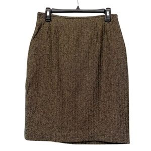 Signature by Larry Levine Vintage Herringbone Skirt Dark Academia